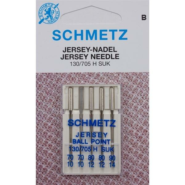 SCHMETZ - 5 Jersey-Nadeln Stärke 70-90 (Combi)/Flachkolben