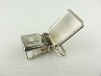 Hosenträgerclip Modell vierkantig 30 mm silber