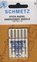 SCHMETZ - 5 Sticknadel Embroidery 75/11 Flachkolben