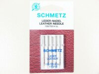 SCHMETZ - 5 Ledernadeln Stärke 110/18 Flachkolben