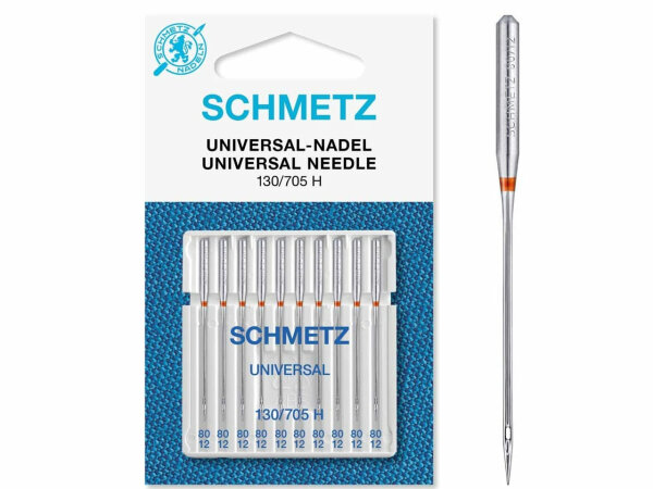 SCHMETZ - Großpackung -10 Universal-Nadeln Stärke 80 / Flachkolben