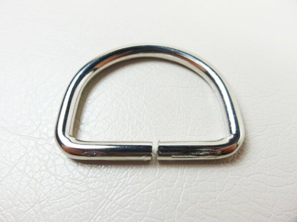 D-Ring / Halbring Modell "Italy" silber 20 mm