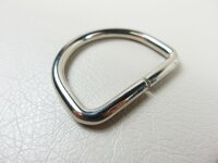 D-Ring / Halbring Modell "Italy" silber 25 mm