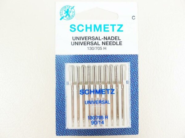 SCHMETZ - Großpackung -10 Universal-Nadeln Stärke 90 / Flachkolben