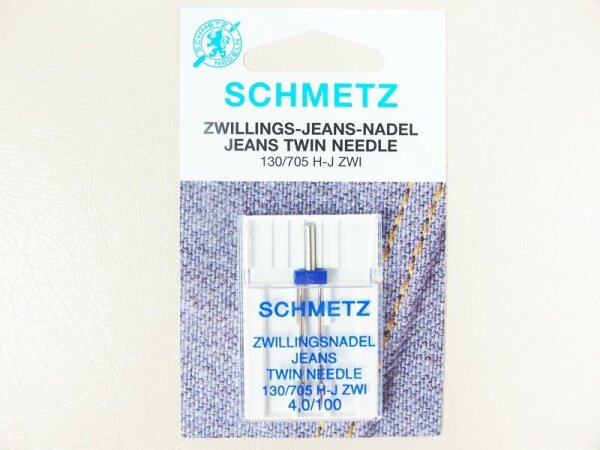 SCHMETZ - Zwillings-Jeans-Nadel  4.0 / 100 / Flachkolben