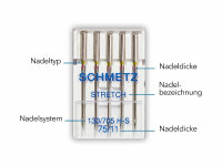 SCHMETZ - 5 Ledernadeln Stärke 90 / 14 Flachkolben