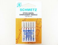 SCHMETZ - 5 Sticknadel Embroidery 75-90 (Combi) / Flachkolben