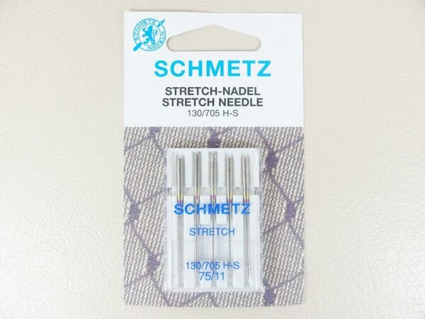 SCHMETZ - 5 Stretch-Nadeln Stärke 75 / 11 Flachkolben