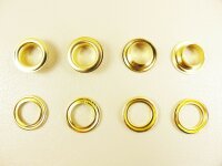 Ösen mit Scheiben Modell "Big"  100er Set 8 mm / ohne Werkzeuge gold