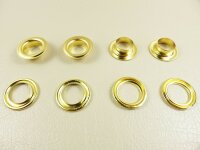 Ösen mit Scheiben Modell "Big"  100er Set 8 mm / ohne Werkzeuge gold