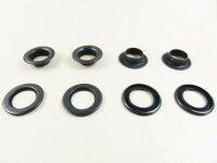 Ösen mit Scheiben Modell "Big"  100er Set 11 mm / ohne Werkzeuge schwarz-bruniert