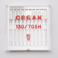 ORGAN - 10 Universal Nadeln Stärke 80/12 Flachkolben