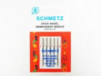 SCHMETZ - 5 Sticknadel Embroidery 90/14 Flachkolben