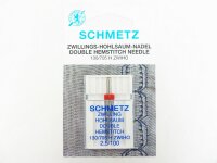 SCHMETZ - Zwillings-Hohlsaum-Nadel 2,5 / 100 Flachkolben