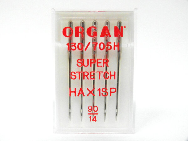 ORGAN - 5 Super Stretch HAX1SP Nadeln Stärke 90/14 /Flachkolben