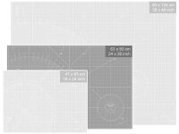 Patchwork-Schneidematte 66 x 96cm "MEDIUM-SPARSET" + Olfa Rollschneider + Olfa Lineal (15x60cm) + 30cm Aluminium-Lineal