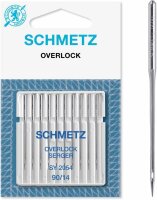 SCHMETZ 10 x Overlocknadeln Serger SY 2054 & 16x75 / Stärke 90-14 Flachkolben