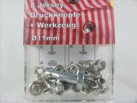 Druckknöpfe Jersey 11 mm silber