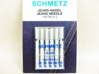 SCHMETZ - 5 Jeansnadeln Stärke 90-110 (Combi)/Flachkolben